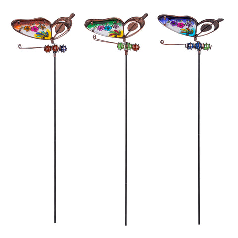 Venniy weatherproof butterfly stakes resist rust for long-lasting outdoor decor.