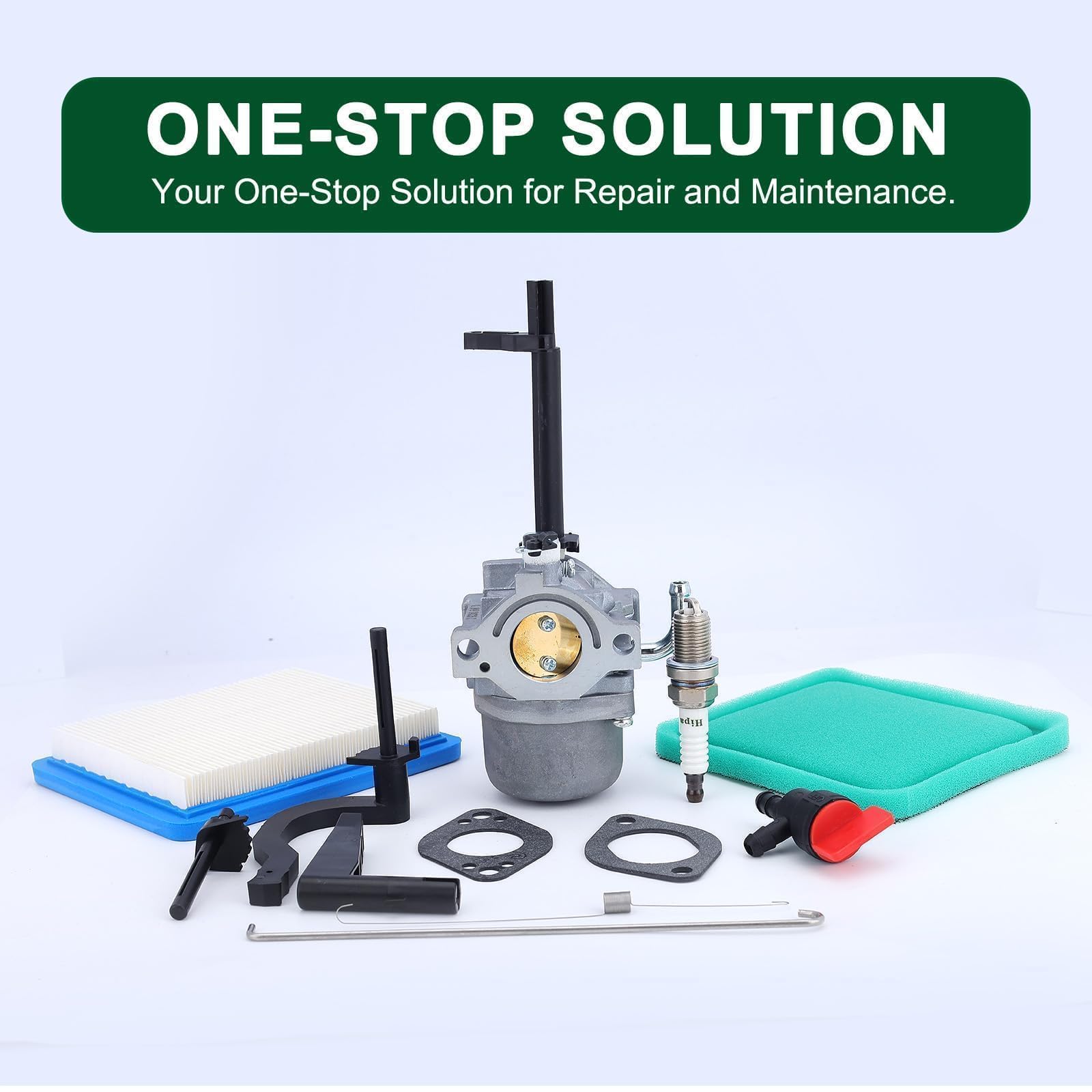 Venseri 591378 carburetor packaging with all included components.