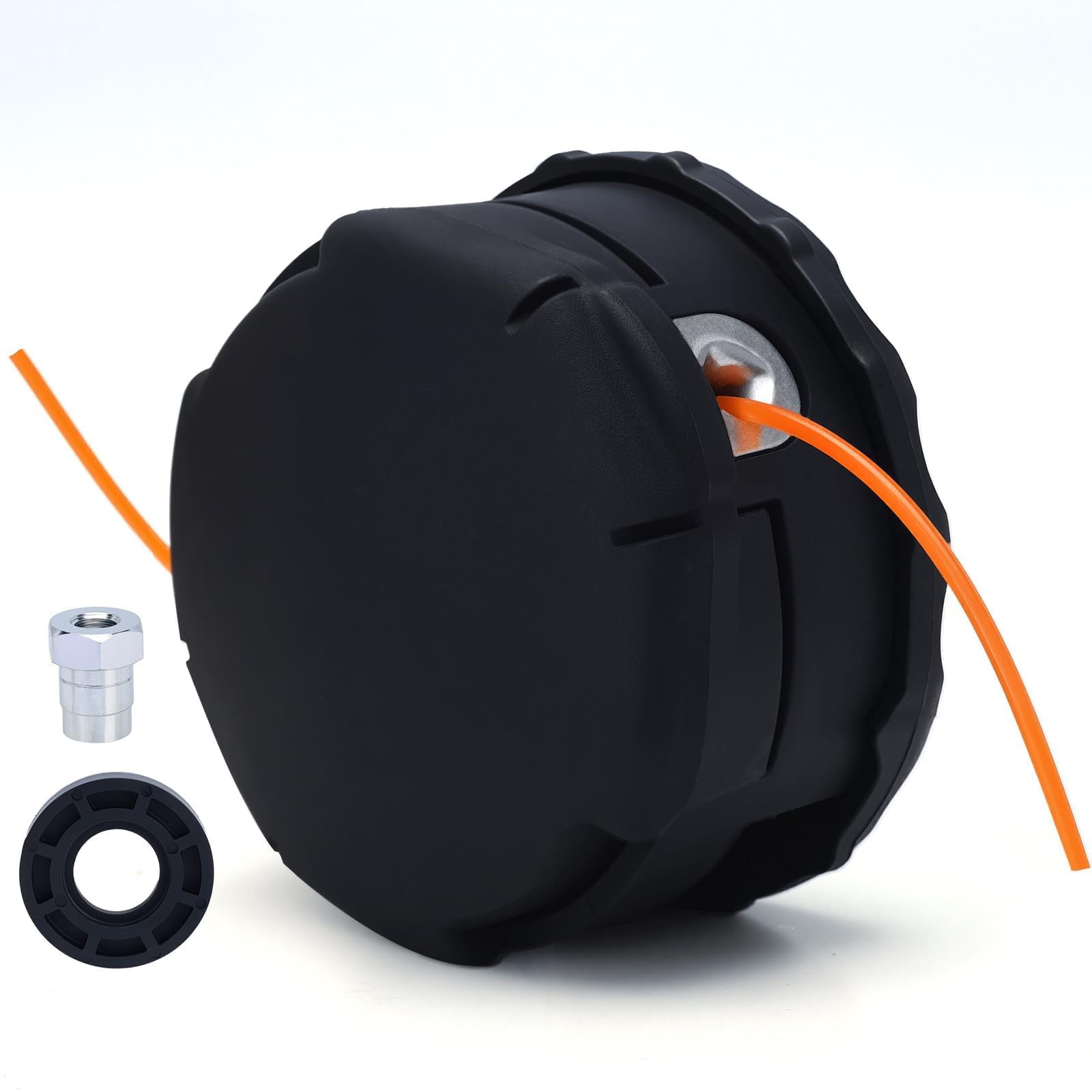 Venseri Speed Feed 400 trimmer head on Echo SRM front view for fast line feeding