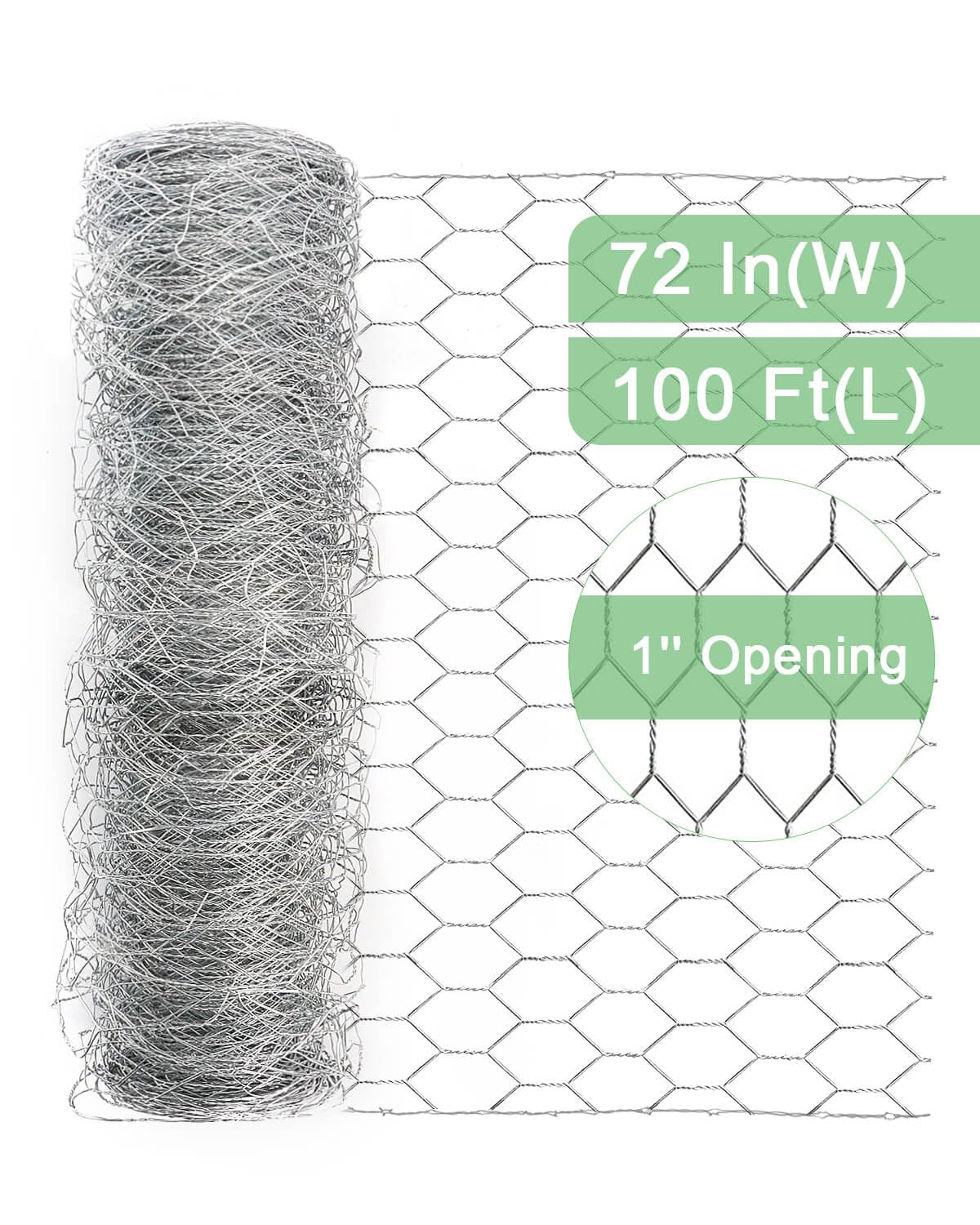 Close-up of 1 inch hex mesh showing secure containment for chicks and small animals