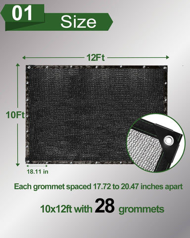 vensovo 10x12ft garden shade mesh provides breathable protection for plants