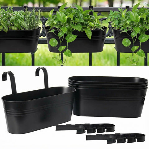 vensovo 16-inch railing planter top view ideal for compact balcony gardens