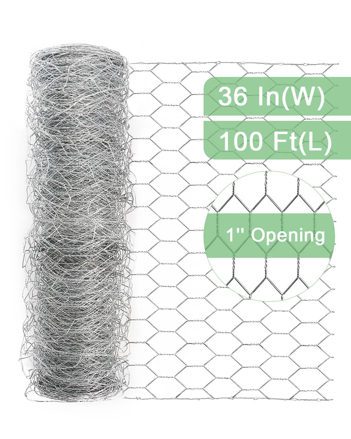 Vensovo 1 inch mesh closeup shows durable galvanized construction for long lasting use