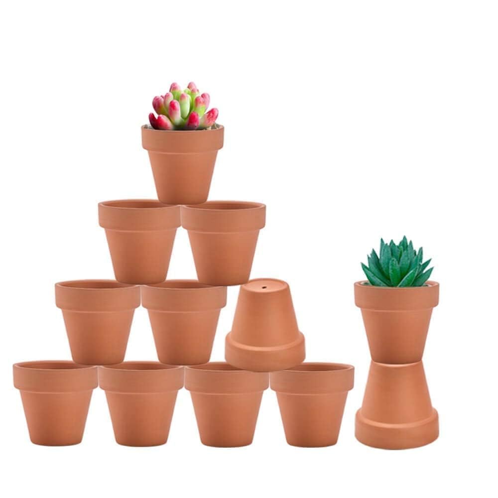 Vensovo 2.5-inch terracotta pot 12-pack for easy indoor planting and gifting.