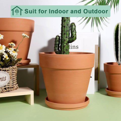vensovo two-pack clay pots on balcony showcasing coordinated decor
