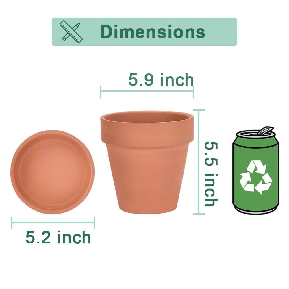 Vensovo 4-pack terracotta pots—great for organizing herbs or succulents.