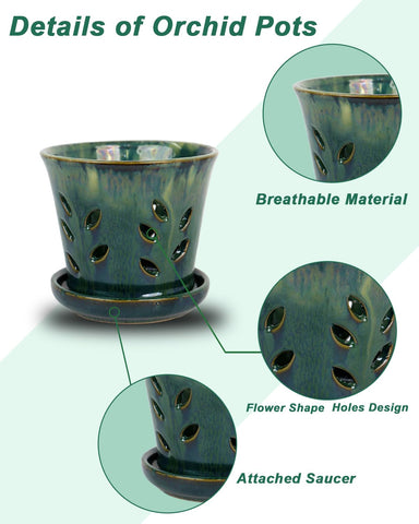 vensovo orchid pot features glossy glaze for durability and a sleek modern look