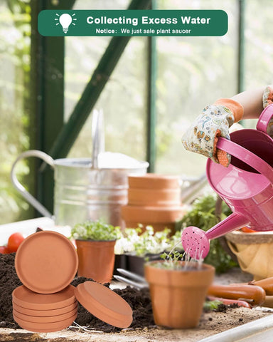 vensovo 6-inch saucer inner and outer dimensions fit 4.5–6 inch pots.