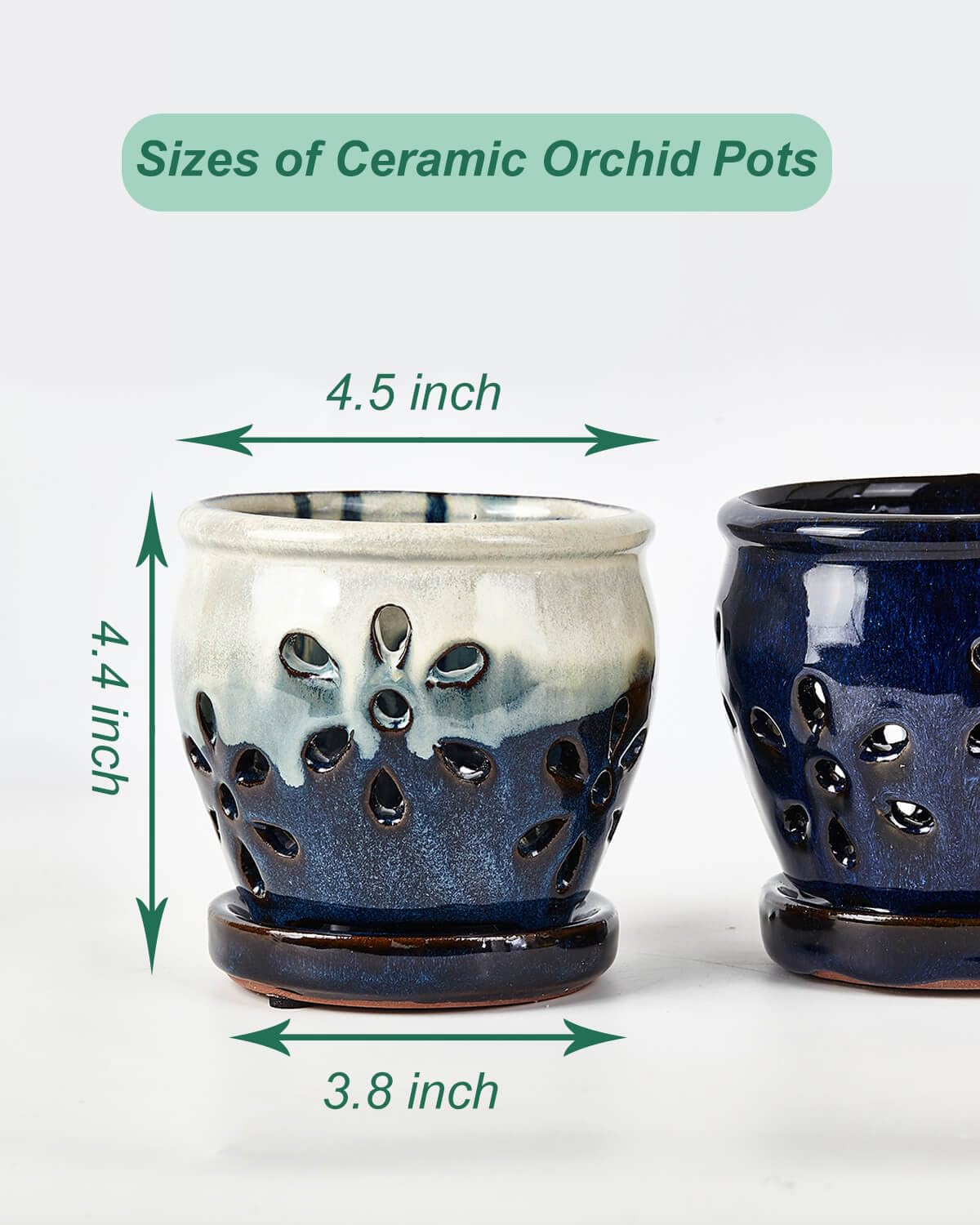 Vensovo ceramic pot with side holes for better root aeration.