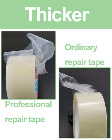 vensovo film repair tape applied to shed film patch for a durable fix.