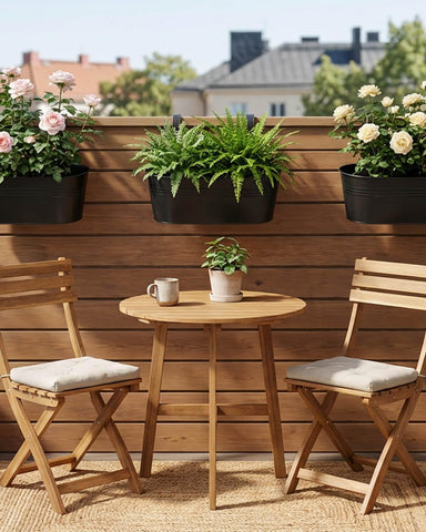 vensovo five-pack railing planters shown ready for outdoor setup