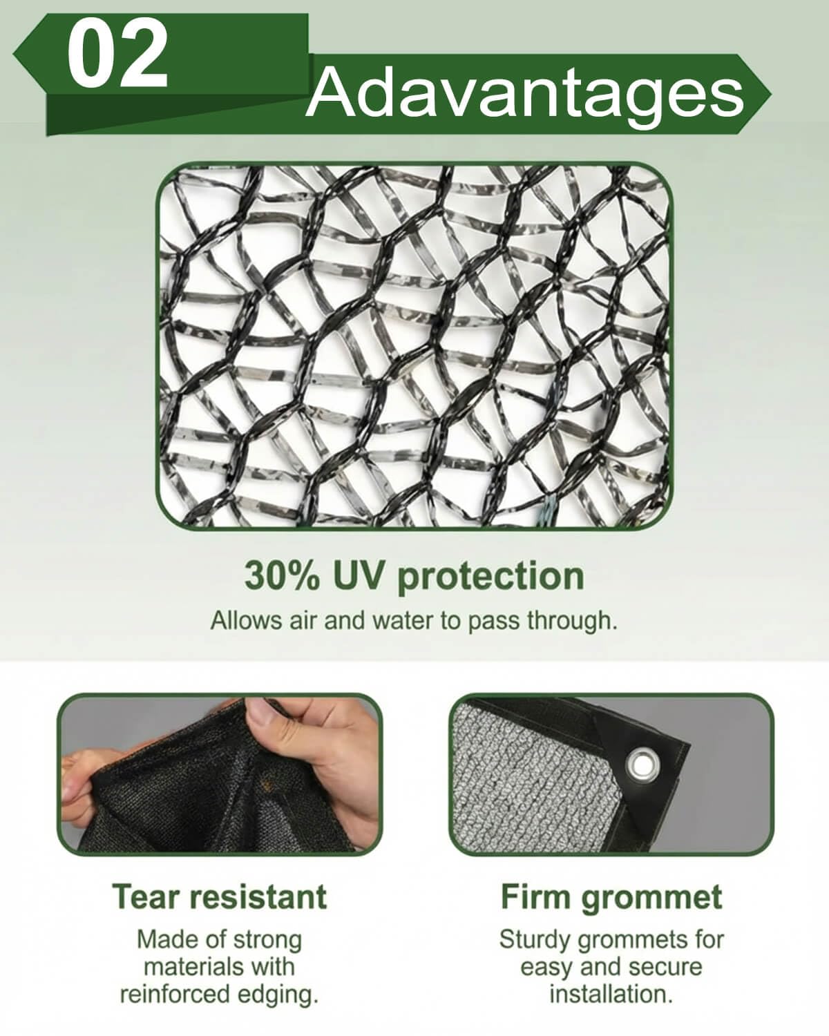 Vensovo greenhouse shade net shields delicate plants from direct sun