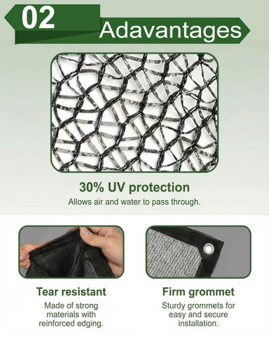 Vensovo greenhouse shade net shields delicate plants from direct sun