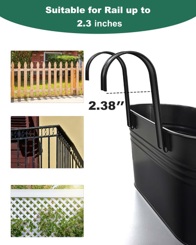 Vensovo modern vintage black planter enhances interior and exterior decor.