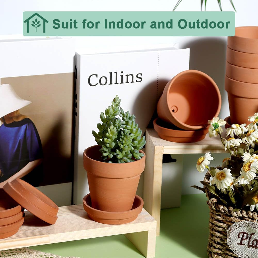 vensovo mini terracotta pot 12-pack perfect for succulents and gifts.
