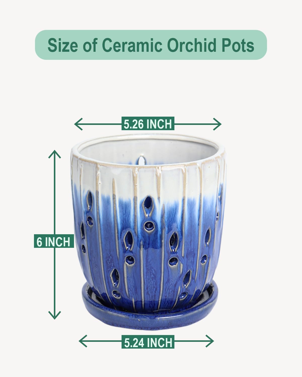 vensovo orchid pot with attached saucer to prevent spills