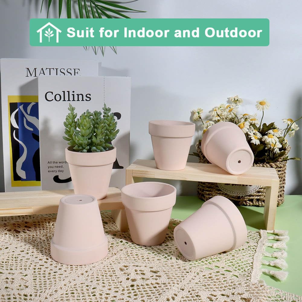 Vensovo pink terracotta pot on windowsill suitable for indoor use.