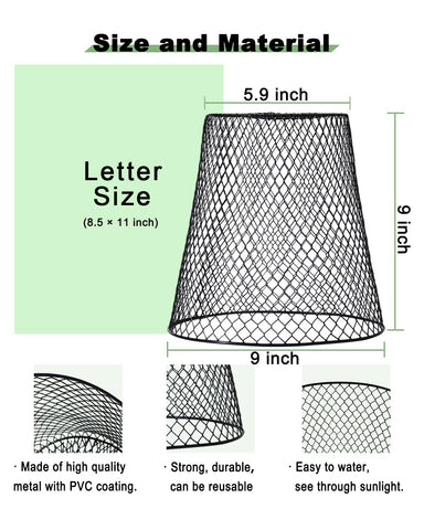 vensovo PVC-coated metal wire cloche showing durable protection for plants