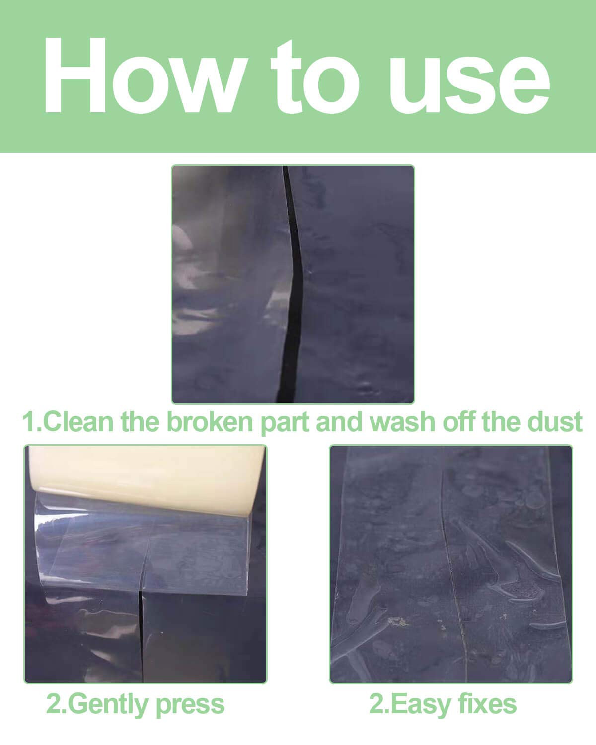 vensovo raincoat seam repaired with repair tape for dry protection.