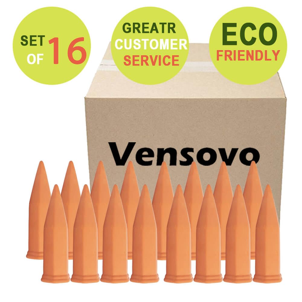 vensovo terracotta self watering spikes gift-ready set for gardeners