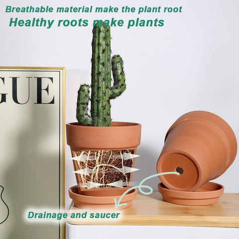 Vensovo terracotta pot drainage hole close-up—efficient watering and healthy roots.