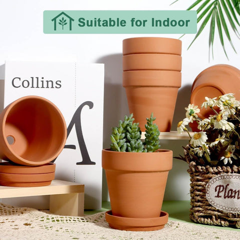 Vensovo drainage-hole terracotta pot supports healthy watering.