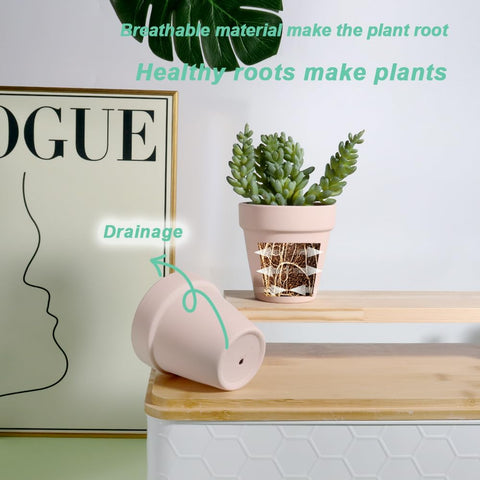 Vensovo terracotta pot ideal for indoor and outdoor use on balcony or desk.