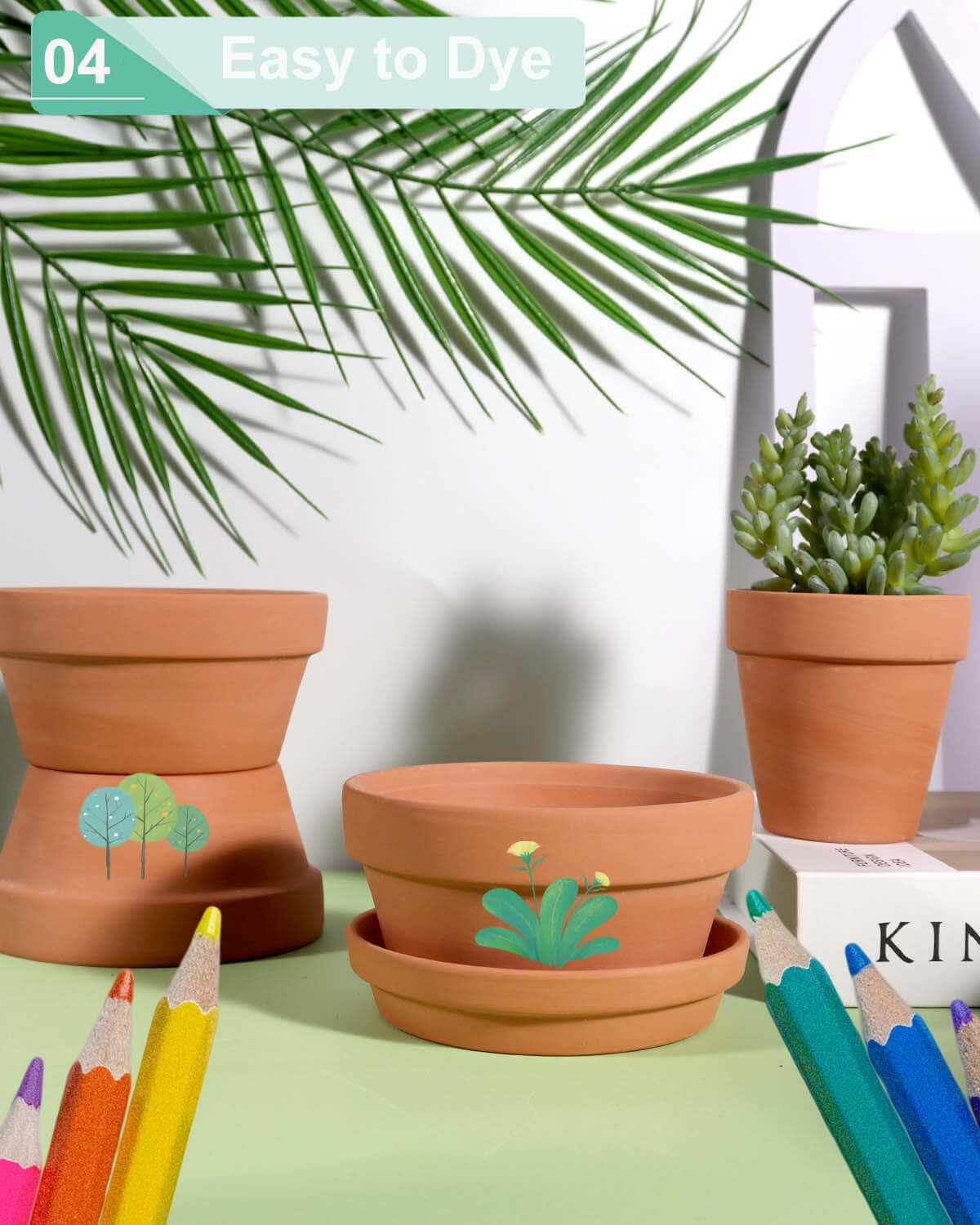 Vensovo terracotta pot outdoor garden scene with drainage for dry-loving plants.