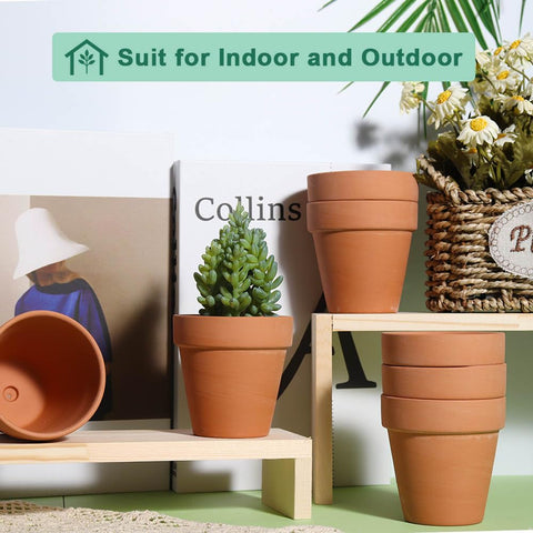 Vensovo terracotta pots 20-pack ready for succulents and small plants.