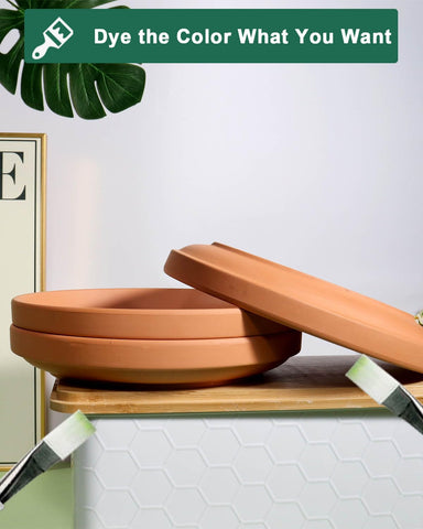 Vensovo terracotta saucer on clean surface complements plant display.