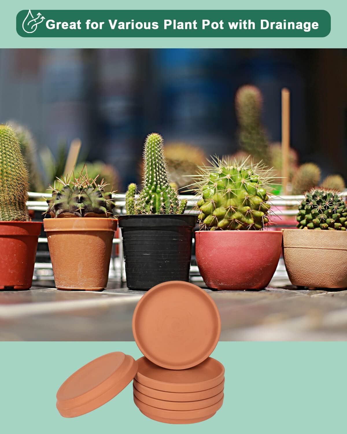 vensovo terracotta saucer suitable for indoor and outdoor plant setups.