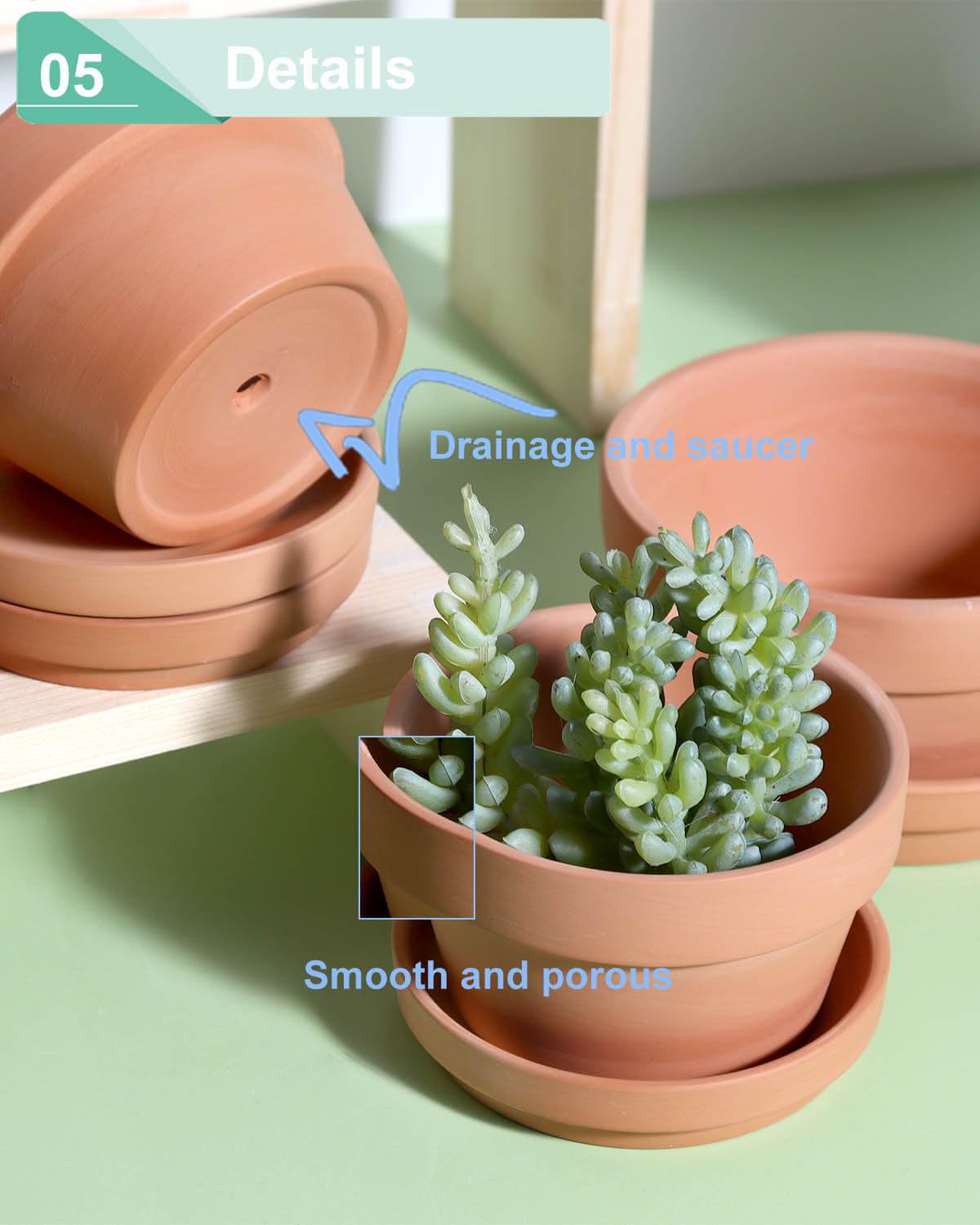 Vensovo textured terracotta walls offer a natural indoor-outdoor look.