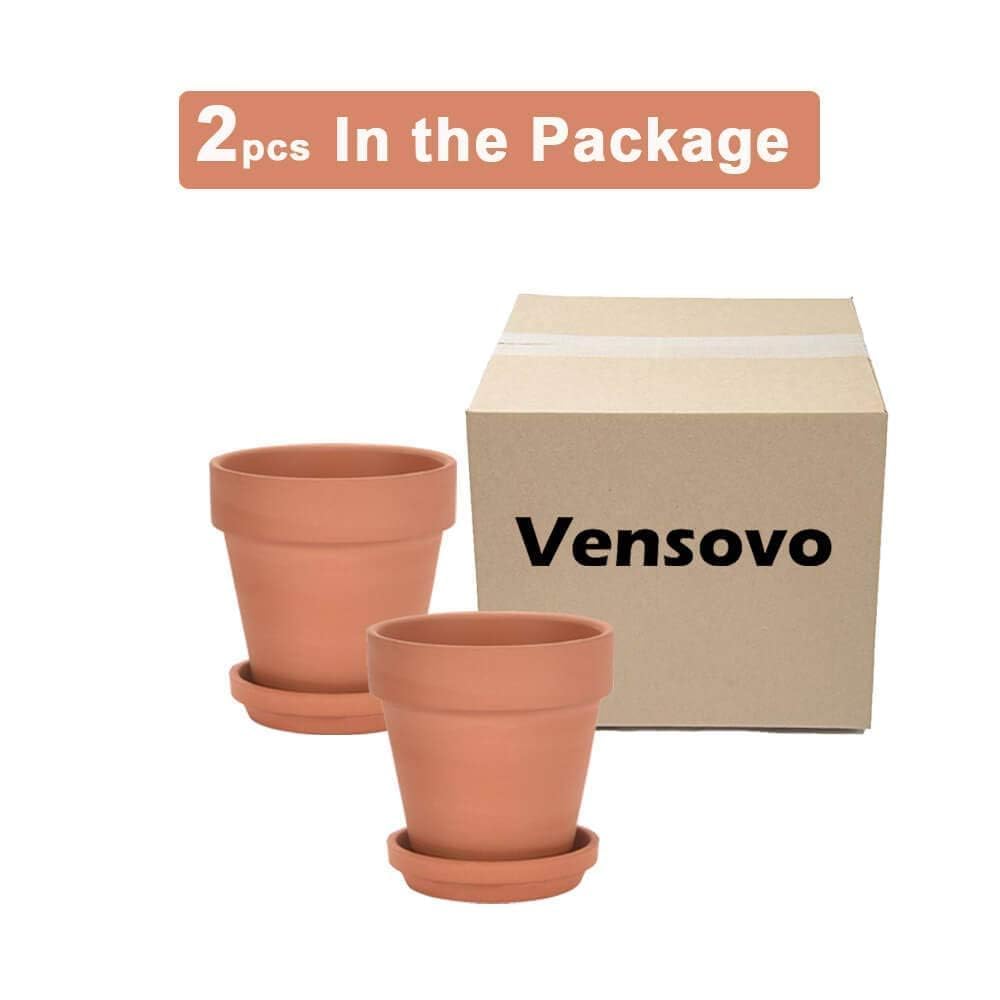 vensovo two pots arranged on a shelf for indoor greenery