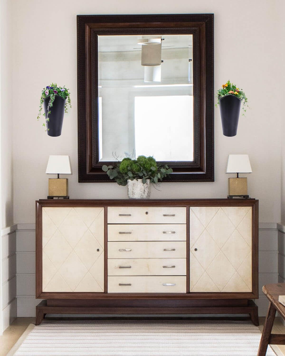 vensovo wall planter with dried flowers demonstrates versatile decorative use