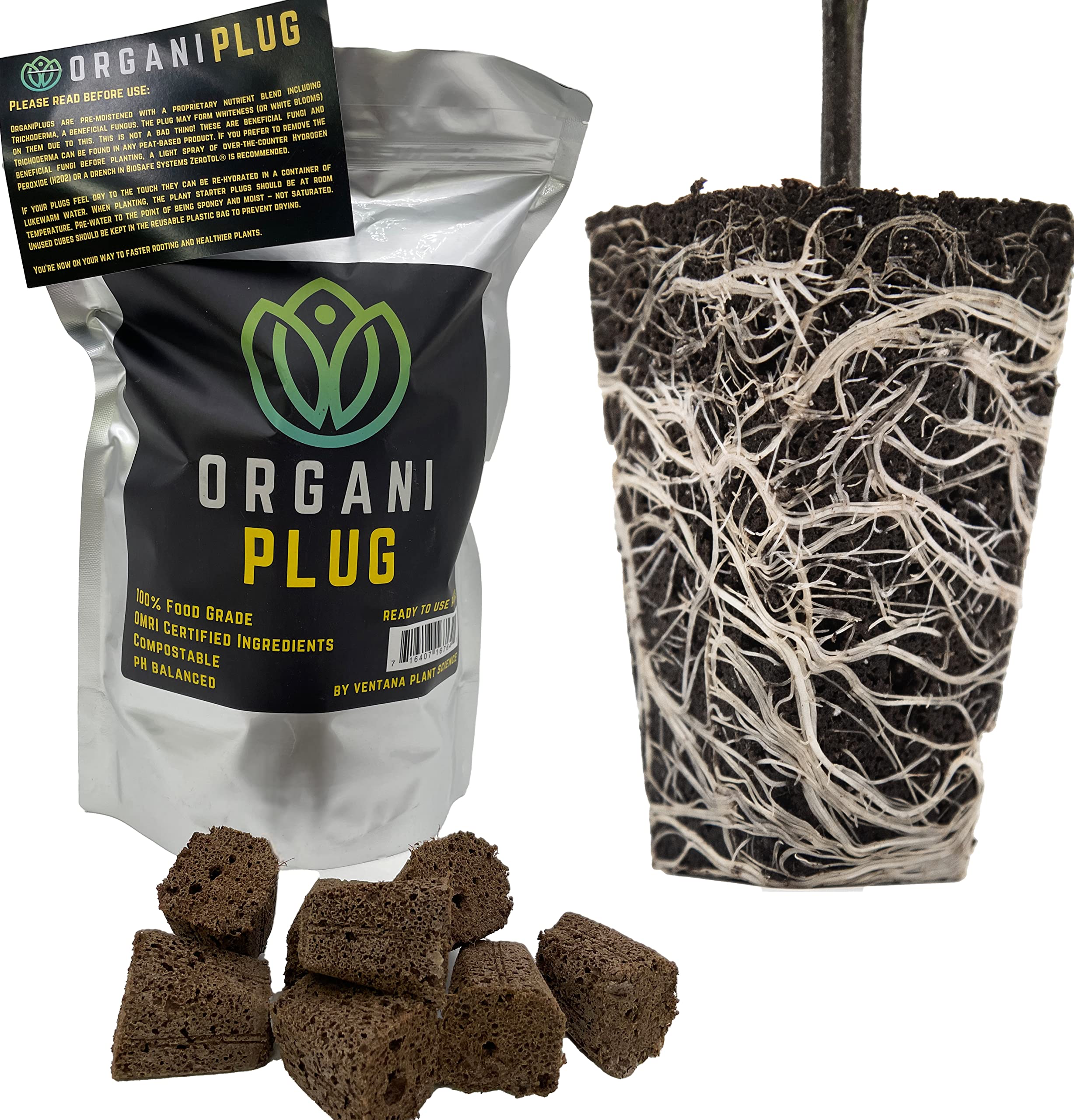 Ventana OrganiPlug seedling pod closeup for easy germination and growth
