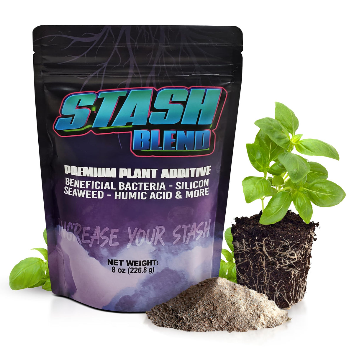 Ventana Stash Blend root hormone bottle closeup for healthy rooting of cuttings