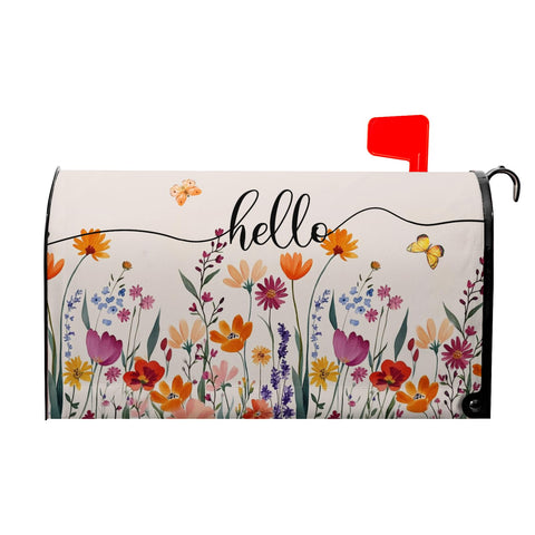 VentuCoven spring mailbox cover with watercolor flowers to boost curb appeal