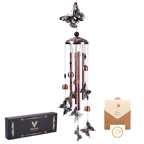Ventyxa memorial wind chimes 37in bronze finish for outdoor remembrance.