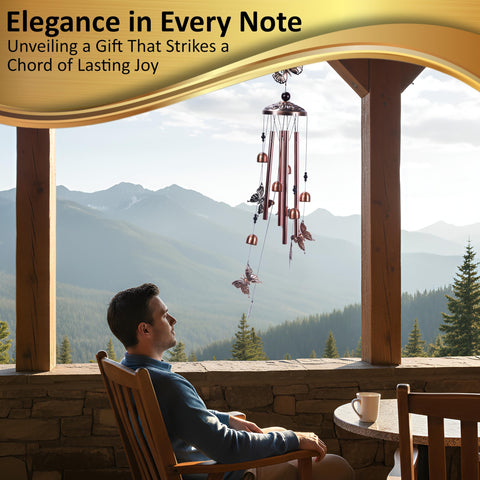 Ventyxa wind chimes emit soothing tones with the breeze.