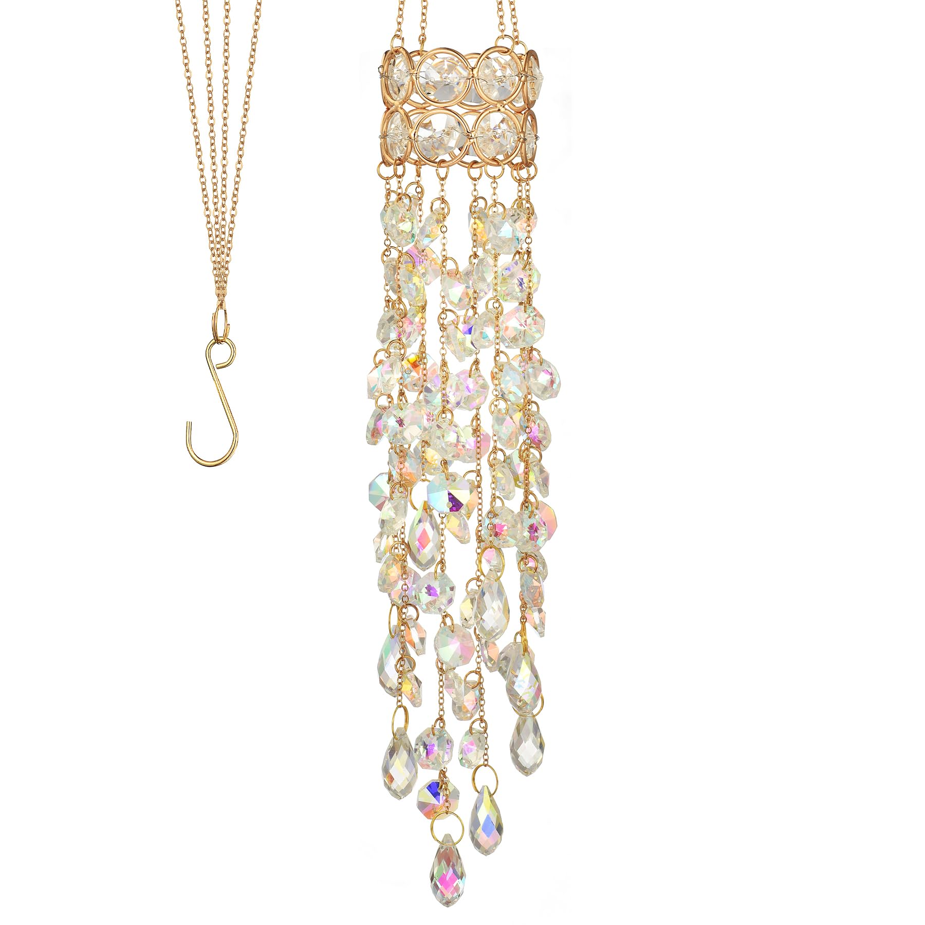 Venusorn crystal sun catcher aurora gold-plated adds warm ambient light to windows