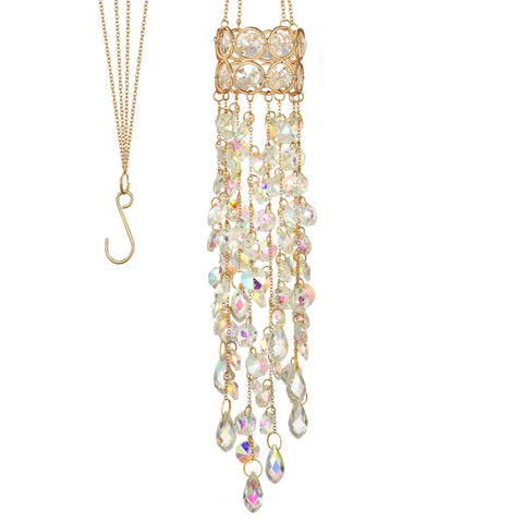 Venusorn crystal sun catcher aurora gold-plated adds warm ambient light to windows