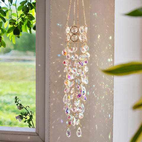 Venusorn crystal sun catcher aurora purple enhances decor with luminous color