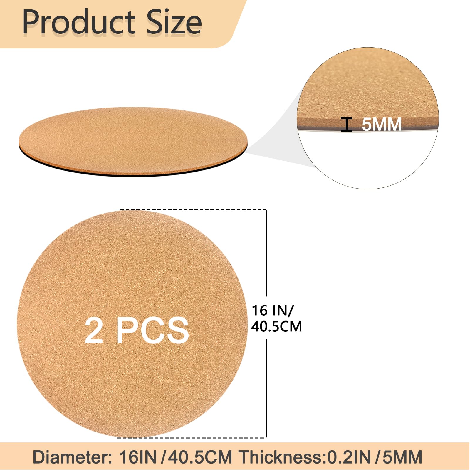 Venyat nude and black cork plant mat with waterproof bottom