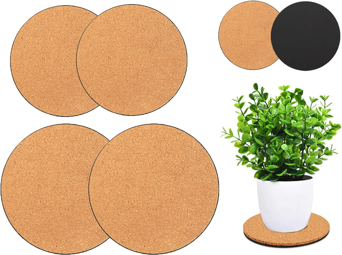 Venyat cork plant pad 4 inch nude protects surfaces with a natural look