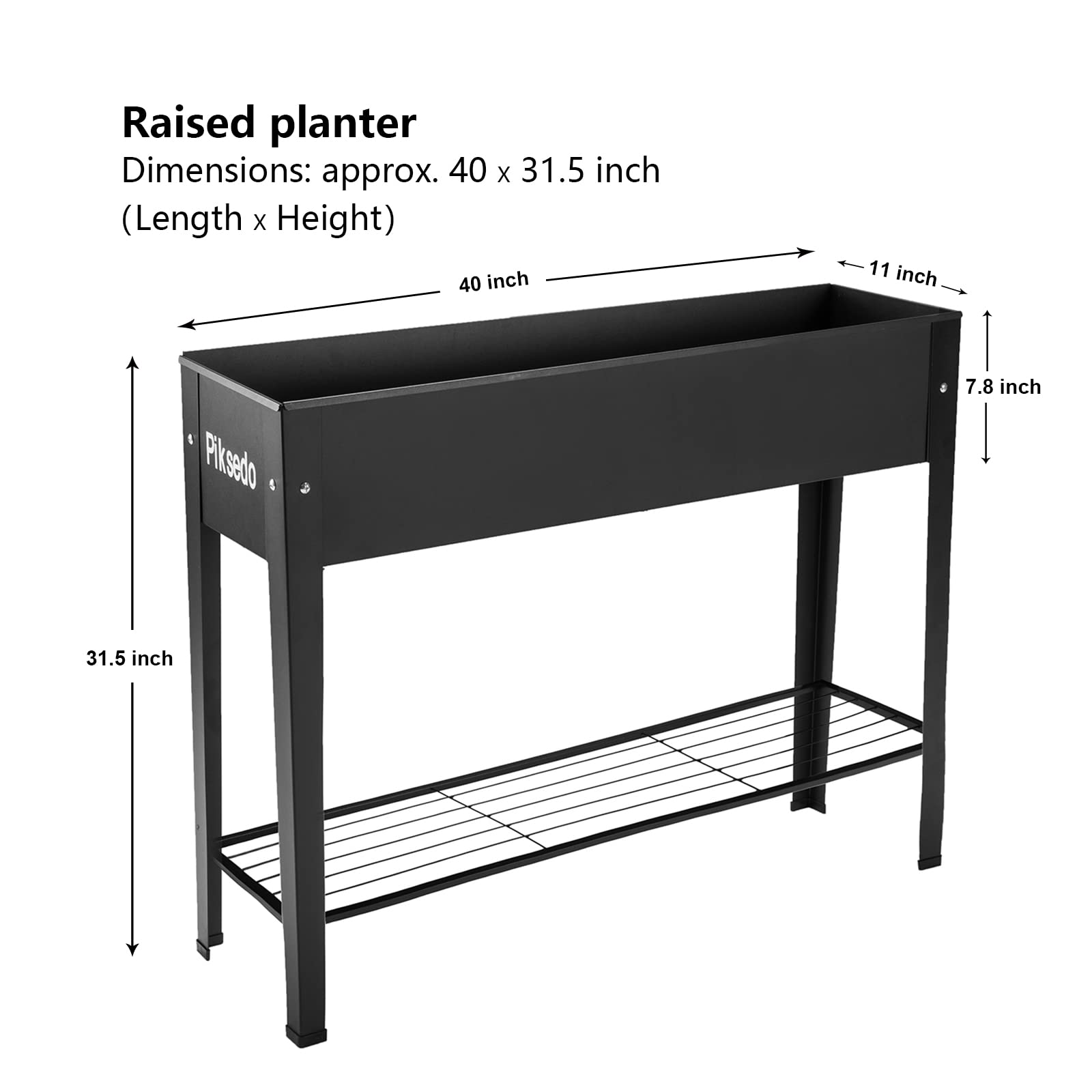 VEOAY Piksedo elevated planter with metal box built for durable outdoor use