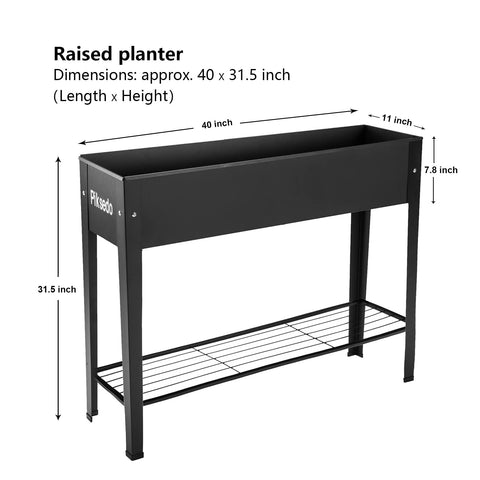 VEOAY Piksedo elevated planter with metal box built for durable outdoor use