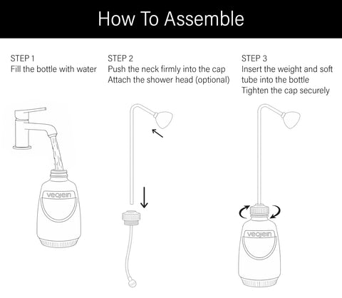 VEOJEIN 15 oz bottle features leakproof cap for clean use