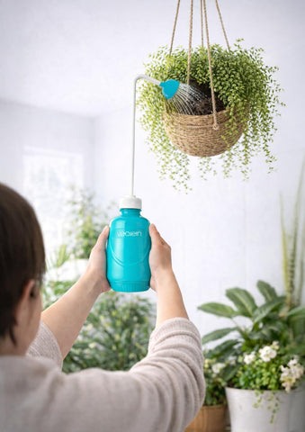 VEOJEIN soft-squeeze ergonomic bottle for comfortable watering