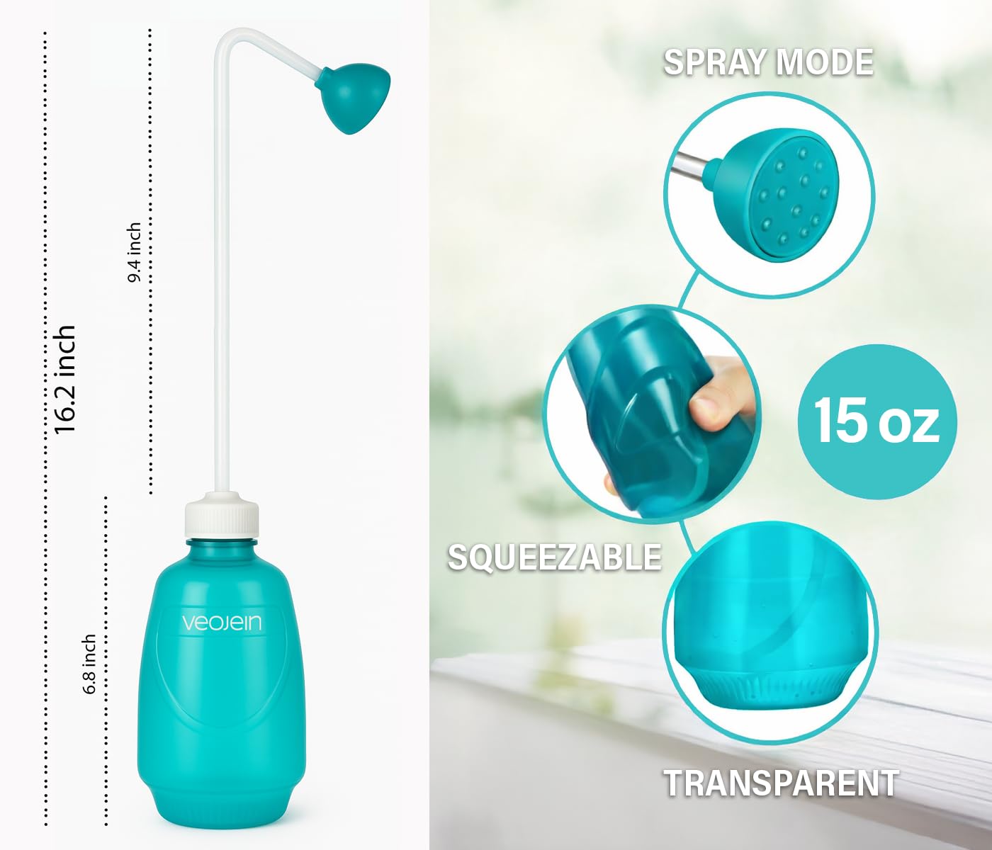 VEOJEIN bottle designed for hanging plants to reach tall planters