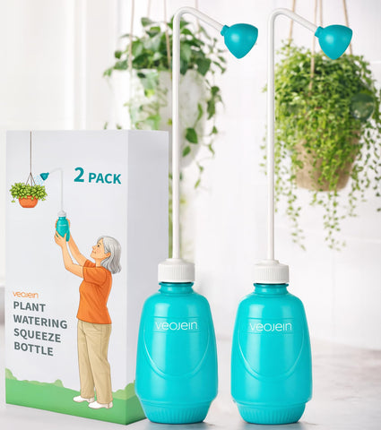 VEOJEIN plant watering bottle with long spout for precise reach to roots